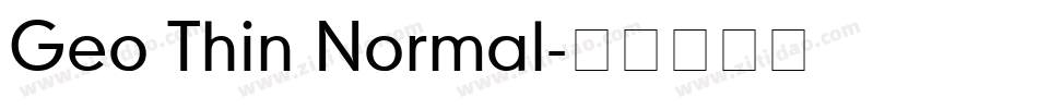 Geo Thin Normal字体转换